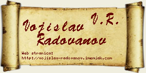 Vojislav Radovanov vizit kartica